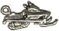 Snowmobile 3D Winter and Snow Sterling Silver Charm Pendant for Bracelet