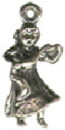 Christmas 12 Days: Ladies Dancing 3D Sterling Silver Charm Pendant
