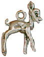Deer Charm Fawn 3D Sterling Silver Pendant