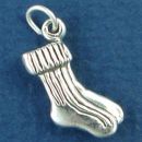 Pair of Socks 3D Clothing Sterling Silver Charm Pendant