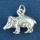 Wild Hog Charm in Sterling Silver
