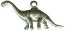 Dinosaur Brontosaurus 3D Sterling Silver Charm Pendant