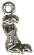 Religious Christian Praying Girl 3D Sterling Silver Charm Pendant