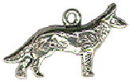 Dog, German Shepherd 3D Sterling Silver Charm Pendant