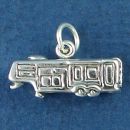 Travel Trailer 5th Wheel Camper 3D Sterling Silver Charm Pendant