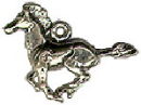 Mustang Horse Galloping 3D Sterling Silver Charm Pendant