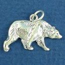North American Polar Bear Charm Sterling Silver Pendant