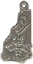 State of New Hampshire Sterling Silver Charm