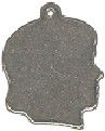 Silhouette Girl Small Sterling Silver Charm add Personalized Engraving or a Monogram