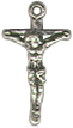 Cross with Crucifix of Jesus Small 3D Sterling Silver Charm Pendant