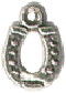Horseshoe Charm Small 3D Sterling Silver Pendant