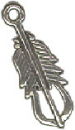 Feather American Indian Design Medium Sterling Silver Indian Charm Pendant