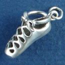 Irish Celtic Soft Ghillie Dance Shoe for Ceili and Set Dancing 3D Sterling Silver Charm Pendant