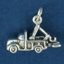 Tow Truck 3D Wrecker Driver Sterling Silver Charm Pendant