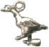 Christmas 12 Days: Geese a Laying Small 3D Sterling Silver Charm Pendant