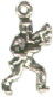 Christmas 12 Days: Pipers Piping Small 3D Sterling Silver Charm Pendant