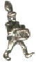 Christmas 12 Days: Drummer Drumming Small 3D Sterling Silver Charm
