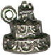 Wedding Cake 3D Sterling Silver Charm Favor for Wedding Charm Bracelet
