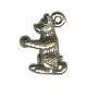 Cat with Ball Small 3D Sterling Silver Charm