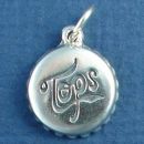 Soda Bottle Cap 3D Sterling Silver Charm Pendant