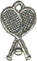 Tennis Rackets with Ball 3D Sports Sterling Silver Charm for Charm Bracelet