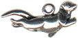 Otter 3D Sterling Silver Charm Pendant