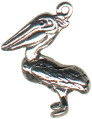 Pelican 3D Sterling Silver Charm Pendant