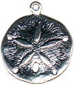 Sand Dollar 3D Sterling Silver Charm Pendant