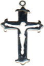 Cross with Jesus Cut Out Sterling Silver Charm Pendant