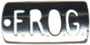 Religious FROG Fully Relying on GOD Sterling Silver Dog Tag Style Charm Pendant