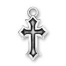 Plain Cross Charm Sterling Silver Pendant