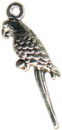 Bird: Parrot 3D Sterling Silver Charm Pendant