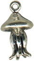 Jellyfish 3D Sterling Silver Charm Pendant