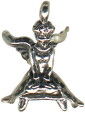 Gymnast Guardian Angel Charm Sterling Silver Pendant