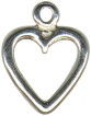 Heart with Open Center Sterling Silver Charm Pendant