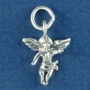 Tiny Cherubim Angel Charm Sterling Silver Pendant