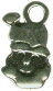 Christmas: Santa Face Sterling Silver Charm Pendant