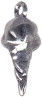 Ice Cream Cone 3D Sterling Silver Charm Pendant
