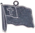 Religious Christian Flag Sterling Silver Charm Pendant