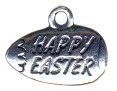 Easter, Happy Sterling Silver Charm Pendant