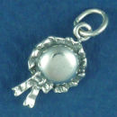 Hat Sunday Bonnet 3D Sterling Silver Charm Pendant