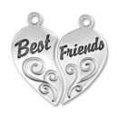 Best Friends Charm Sterling Silver Medium