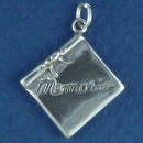 Memory Book 3D Sterling Silver Charm Pendant