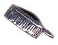 Horse Brush 3D Sterling Silver Charm Pendant