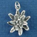 Flower 3D Sterling Silver Charm Pendant