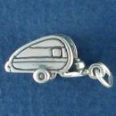 Travel Camper 3D Sterling Silver Charm Pendant