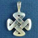 Celtic Knot Cross of Strength Sterling Silver Pendant Medium