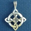 Celtic Knot Pendant Shield of Luck Design Sterling Silver