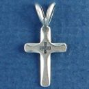 Cross with Small Oxidized Cross Sterling Silver Pendant