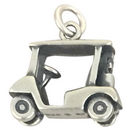 Golf Cart Charm Sterling Silver